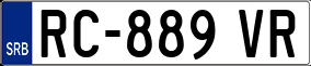 Trailer License Plate